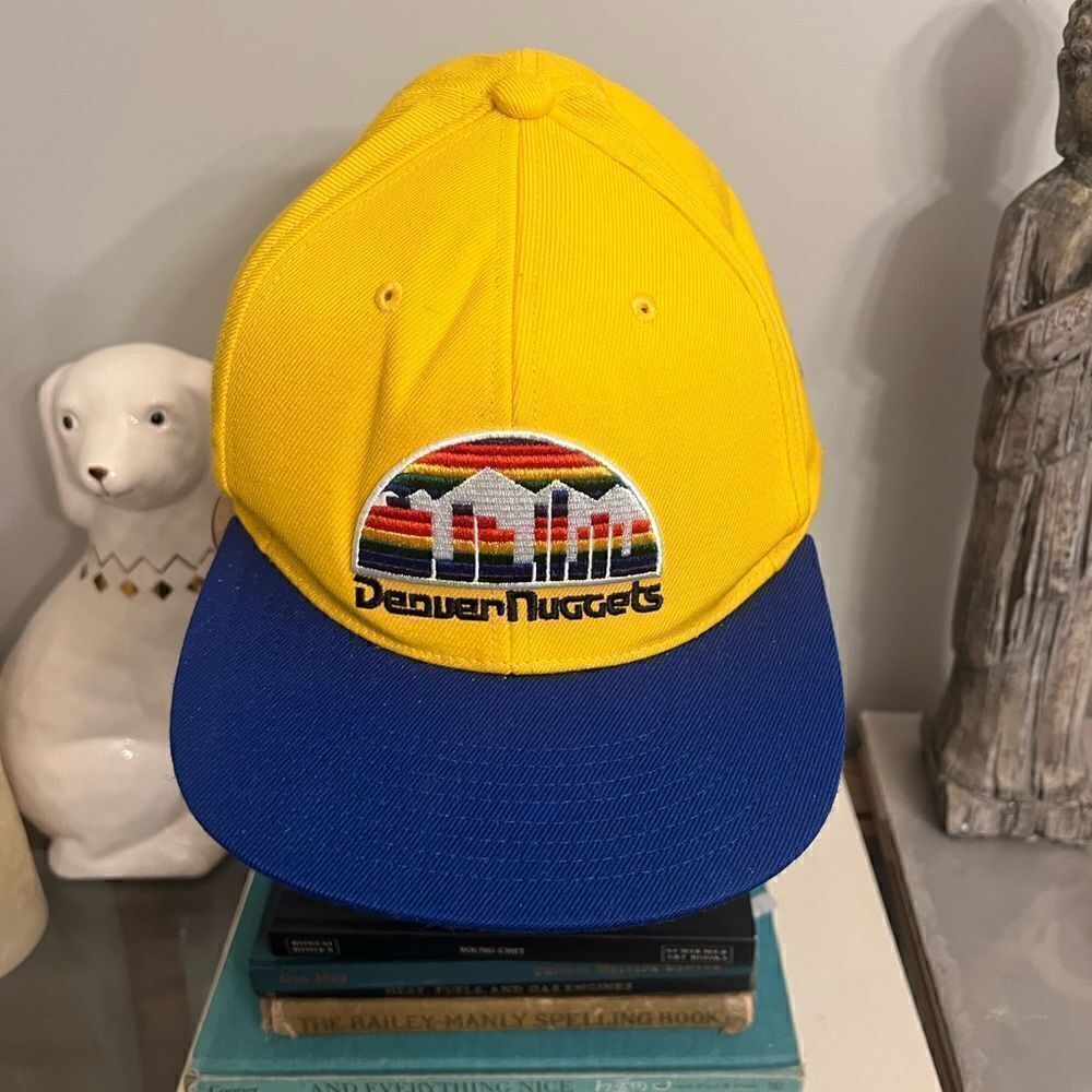 Mitchell & Ness Denver Nuggets NBA Mosaic Skyline Logo 2-Tone Snapback Hat Cap